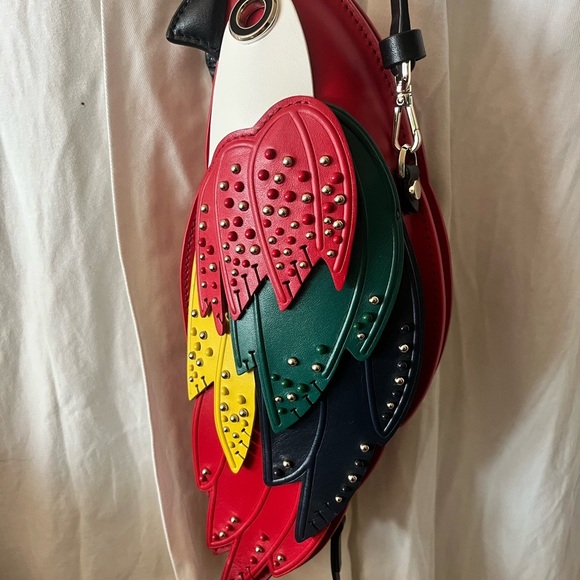 Kate Spade RIO 3D parrot italian leather crossbody SAMPLE BAG NEVER USED - Picture 6 of 9